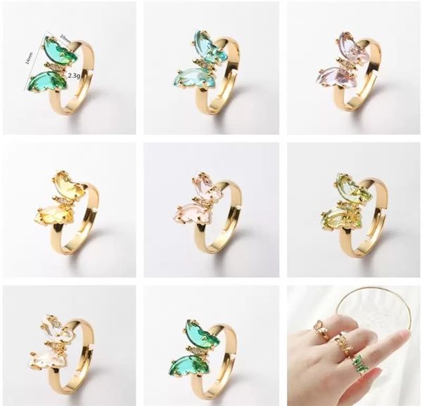 elegant colorful transparent glass crystal butterfly ring for women simple style candy color rings girl party jewelry gift, Silver
elegant colorful transparent glass crystal butterfly ring for women simple style candy color rings girl party jewelry gift, Silver