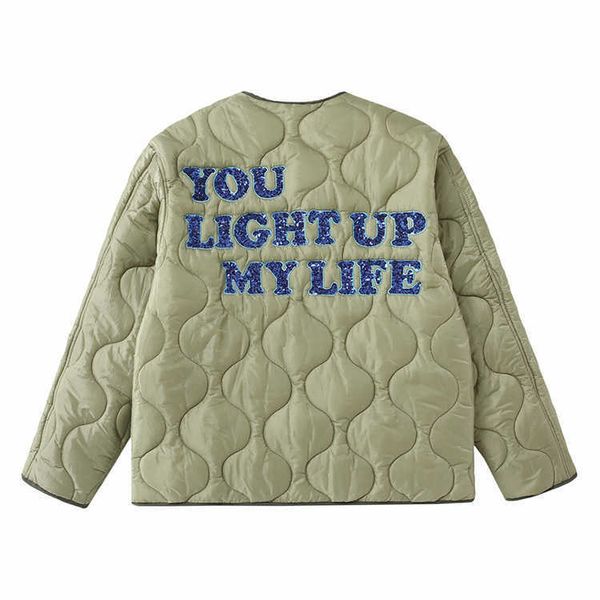 quan zhilong's same cotton lined inner fan chengcheng's upper body sequin letter cotton jacket men's and women's fashion, Black;brown
quan zhilong's same cotton lined inner fan chengcheng's upper body sequin letter cotton jacket men's and women's fashion, Black;brown