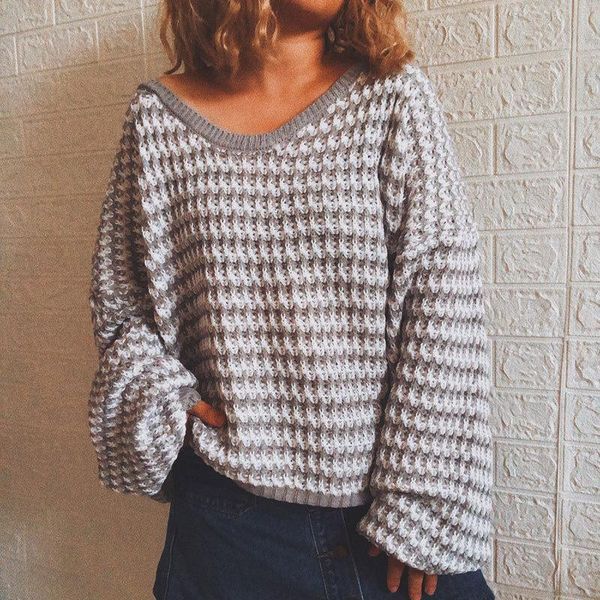women's sweaters autumn and winter 2021 pullover striped knitted v-neck oversized large sweater female fashion warm jumper, White;black
women's sweaters autumn and winter 2021 pullover striped knitted v-neck oversized large sweater female fashion warm jumper, White;black
