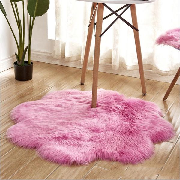 carpets artificial long wool rugs bedroom lovely flower shape for home living room soft and comfortable plush floor mats
carpets artificial long wool rugs bedroom lovely flower shape for home living room soft and comfortable plush floor mats