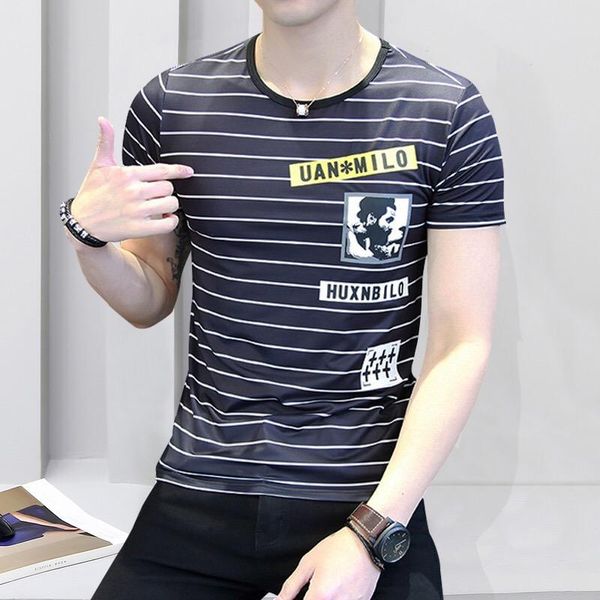 men's t-shirts summer ice silk short-sleeved t-shirt male personality printing fashionable pattern o neck cool shirts good fabric quali, White;black
men's t-shirts summer ice silk short-sleeved t-shirt male personality printing fashionable pattern o neck cool shirts good fabric quali, White;black