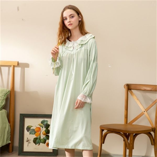 women's sleepwear spring autumn long sleeve princess dress full cotton loose casual long nightdress women doll collar sweet nightgown f, Black;red
women's sleepwear spring autumn long sleeve princess dress full cotton loose casual long nightdress women doll collar sweet nightgown f, Black;red