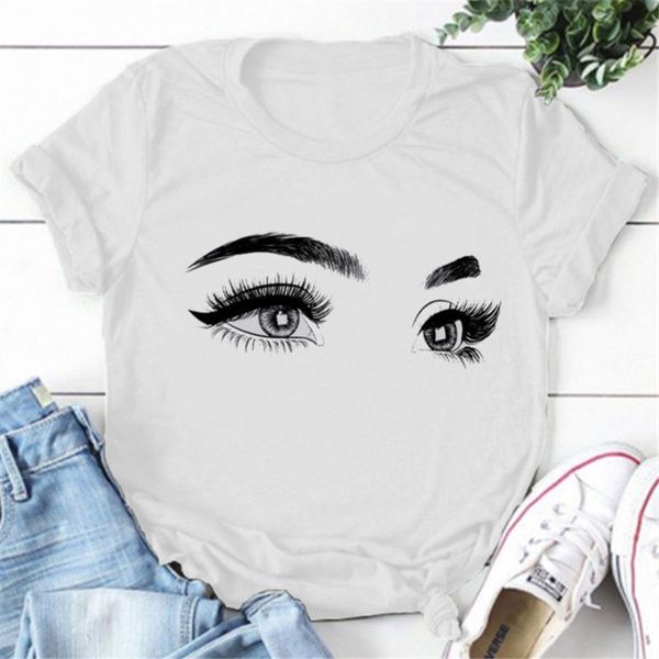 women's t-shirt 90s aesthetic eyelashes prints tshirt women harajuku casual femme graphic funny kawaii tees korean tee shirts, White
women's t-shirt 90s aesthetic eyelashes prints tshirt women harajuku casual femme graphic funny kawaii tees korean tee shirts, White