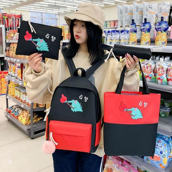 4pcs school bags for teenager girls cute pattern women backpack anti-theft mochila escolar schoolbags female
4pcs school bags for teenager girls cute pattern women backpack anti-theft mochila escolar schoolbags female