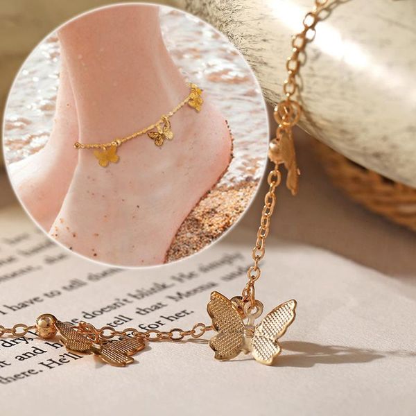 anklets 2021 fashion cute butterfly for women girl bohemian simple anklet gold color chain beach ankle bracelet on leg wholesale, Red;blue
anklets 2021 fashion cute butterfly for women girl bohemian simple anklet gold color chain beach ankle bracelet on leg wholesale, Red;blue