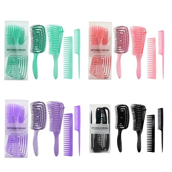 hair brushes 652c 4pcs anti-static comb detangling brush scalp massage combs styling tools, Silver
hair brushes 652c 4pcs anti-static comb detangling brush scalp massage combs styling tools, Silver