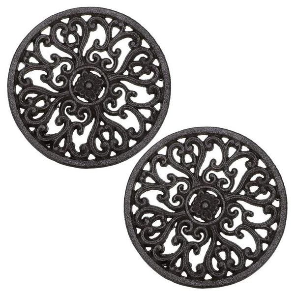 6.7inch cast iron trivet decorative round mat pot holder pads feet for rustic kitchen counter or dining table 2 pcs mats &
6.7inch cast iron trivet decorative round mat pot holder pads feet for rustic kitchen counter or dining table 2 pcs mats &