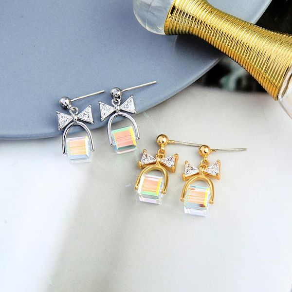 dangle & chandelier uer delicate crystal cube drop earrings for women elegant zircon bowknot brass 2021 fashion jewelry accessories, Silver
dangle & chandelier uer delicate crystal cube drop earrings for women elegant zircon bowknot brass 2021 fashion jewelry accessories, Silver