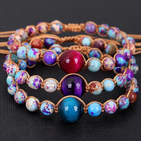 beaded strands bracelets for natural beads colorful imperial jasper stone red blue purple bead woven rope handmade women styles bracelet jew, Black
beaded strands bracelets for natural beads colorful imperial jasper stone red blue purple bead woven rope handmade women styles bracelet jew, Black