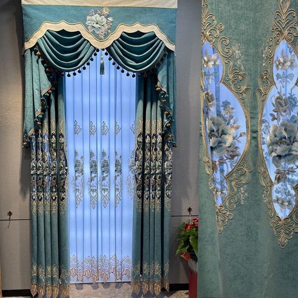 curtain & drapes nordic light luxury curtains customized thicken high shading chenille quality blue embroidered hollow
curtain & drapes nordic light luxury curtains customized thicken high shading chenille quality blue embroidered hollow