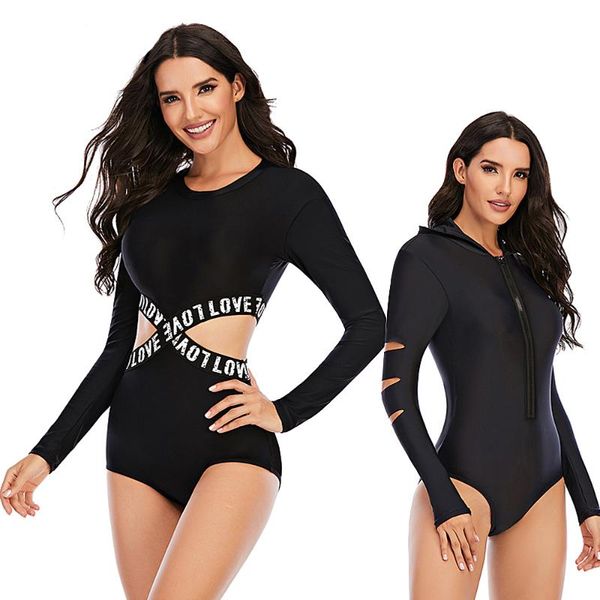 sport surfing swimming suit for women one piece swimsuit long sleeve swimwear zipper cutout trikini bathing bikini one-piece suits
sport surfing swimming suit for women one piece swimsuit long sleeve swimwear zipper cutout trikini bathing bikini one-piece suits