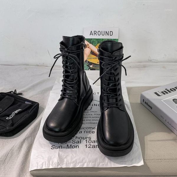 shoes woman round toe lace up boots booties ladies boots-women flat heel luxury designer 2021 ankle med summer rubber1, Black
shoes woman round toe lace up boots booties ladies boots-women flat heel luxury designer 2021 ankle med summer rubber1, Black