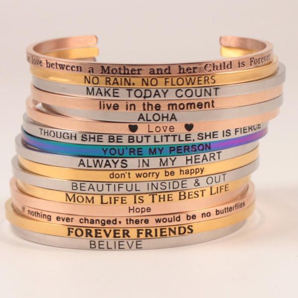 bangle est stainless steel engraved positive inspirational quote handmade cuff mantra bracelets love bangles for women gifts, Black
bangle est stainless steel engraved positive inspirational quote handmade cuff mantra bracelets love bangles for women gifts, Black