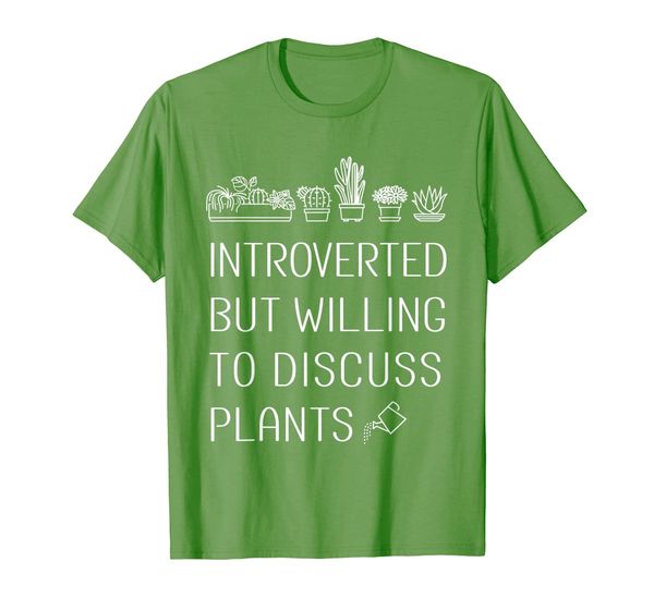 introverted but willing to discuss plants t-shirt, White;black
introverted but willing to discuss plants t-shirt, White;black