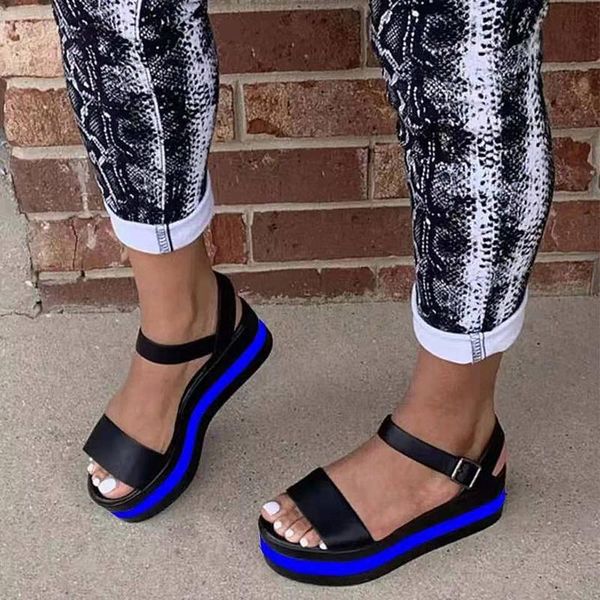 leisure platform sandals women 2021 large size shoes summer ladies flat bottom buckle casual sandalias mujer dress, Black
leisure platform sandals women 2021 large size shoes summer ladies flat bottom buckle casual sandalias mujer dress, Black