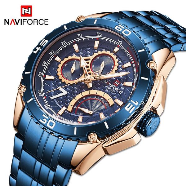 wristwatches naviforce men quartz analog rose gold blue military sports stainless steel week display luminous male clock watches, Slivery;brown
wristwatches naviforce men quartz analog rose gold blue military sports stainless steel week display luminous male clock watches, Slivery;brown