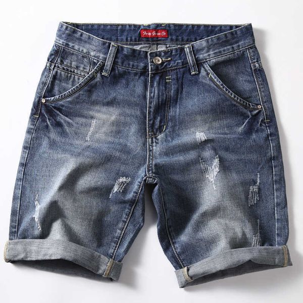 shan bao men's straight loose cotton denim shorts summer classic style large size youth brand clothing casual jeans 210531, Blue
shan bao men's straight loose cotton denim shorts summer classic style large size youth brand clothing casual jeans 210531, Blue