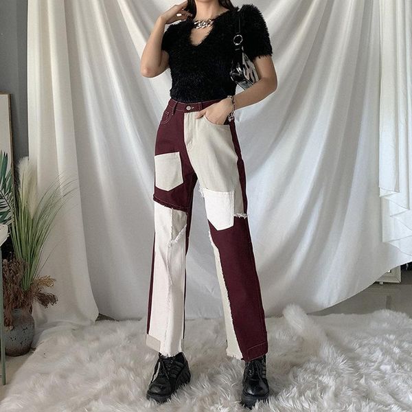fashion casual patchwork jeans women fall 2021 slim straight pant streetwear high waist wild denim pants female basic women's, Blue
fashion casual patchwork jeans women fall 2021 slim straight pant streetwear high waist wild denim pants female basic women's, Blue
