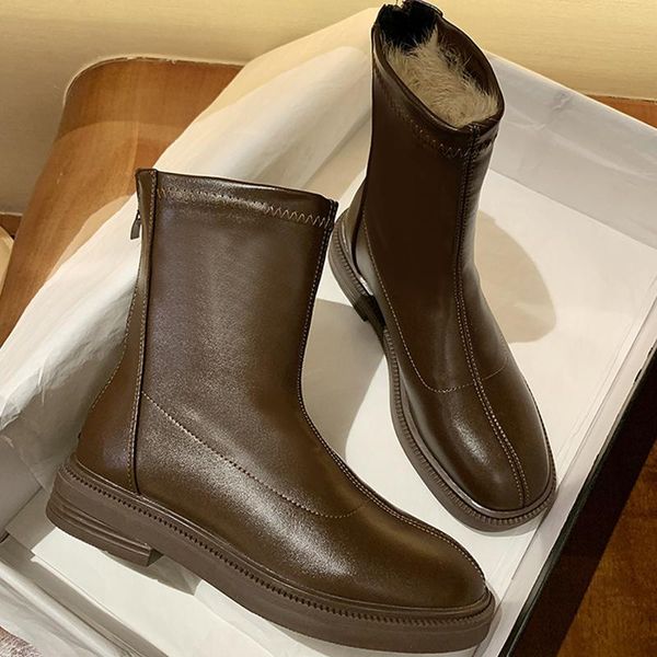 boots women winter modern ankle short female round toe casual flats plush shoes fashion ladies zippers, Black
boots women winter modern ankle short female round toe casual flats plush shoes fashion ladies zippers, Black