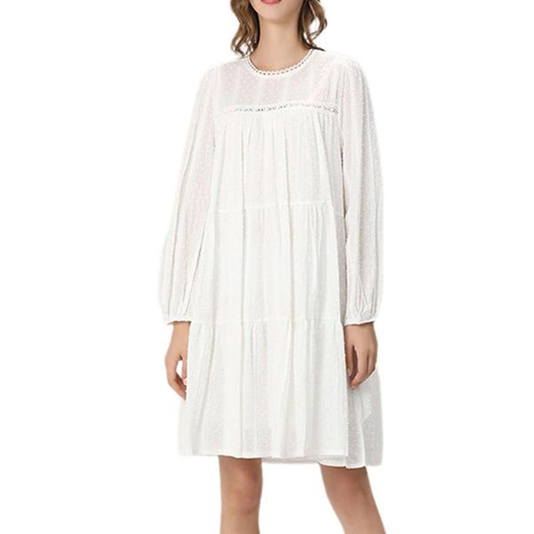 casual dresses retro full sleeve printed white polka-dot slim loose dress with gentle temperament o-neck vintage summer women's 2021, Black;gray
casual dresses retro full sleeve printed white polka-dot slim loose dress with gentle temperament o-neck vintage summer women's 2021, Black;gray