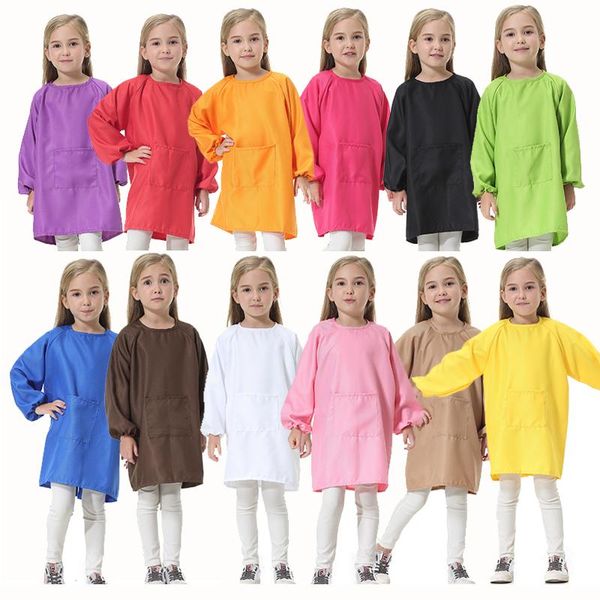 aprons children's painting apron polyester long sleeve smock kindergarten art class drawing overalls logo print s m l
aprons children's painting apron polyester long sleeve smock kindergarten art class drawing overalls logo print s m l