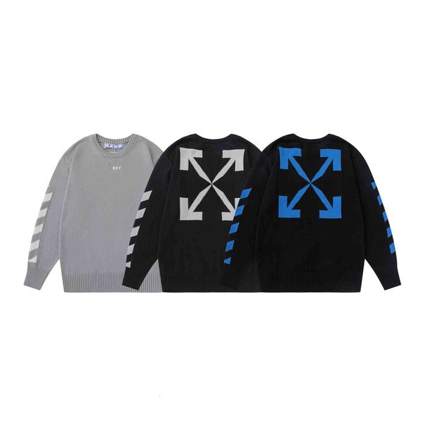 autumn and winter 2021 off new arrow print casual round neck knitted sweater men's women's batch, Black
autumn and winter 2021 off new arrow print casual round neck knitted sweater men's women's batch, Black
