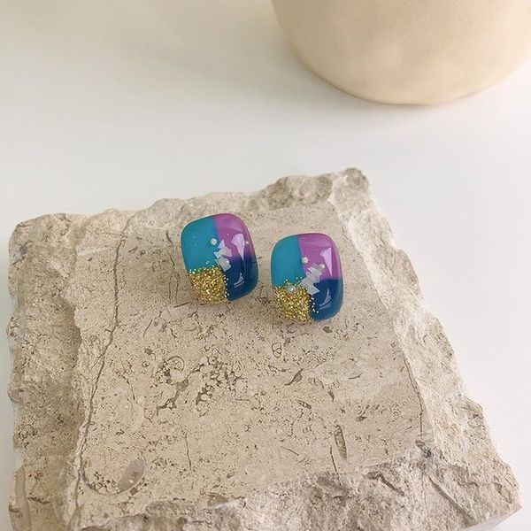 stud lovoacc cute lovely colorful contrast color resin earring for women mujer bling sequined square earrings everyday jewelry, Golden;silver
stud lovoacc cute lovely colorful contrast color resin earring for women mujer bling sequined square earrings everyday jewelry, Golden;silver