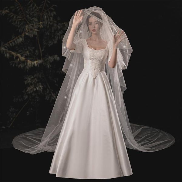bridal veils 2021 bling wedding veil long tailed simplicity white bride headpiece modeling accessories, Black
bridal veils 2021 bling wedding veil long tailed simplicity white bride headpiece modeling accessories, Black