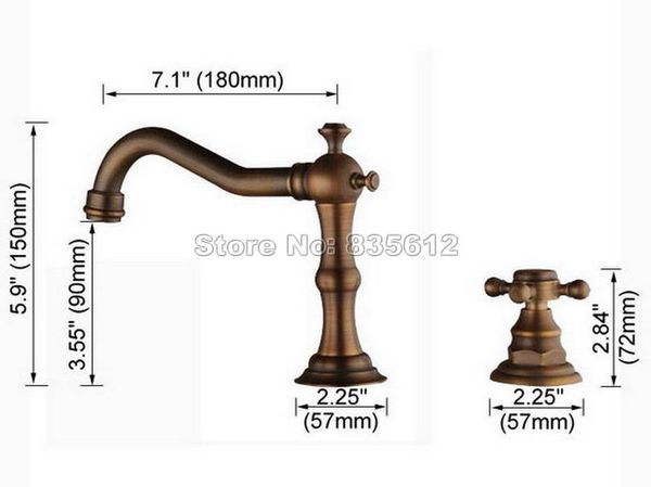 bathroom sink faucets antique brass dual cross handles widespread basin mixer tap / three hole deck mounted vessel faucet wnf055
bathroom sink faucets antique brass dual cross handles widespread basin mixer tap / three hole deck mounted vessel faucet wnf055