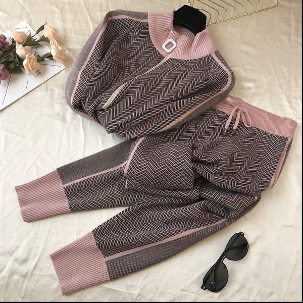 s knitting turtleneck zipper women tracksuits knit jacket coat pocket pencil pants set sweater two piece sets for woman, Gray
s knitting turtleneck zipper women tracksuits knit jacket coat pocket pencil pants set sweater two piece sets for woman, Gray