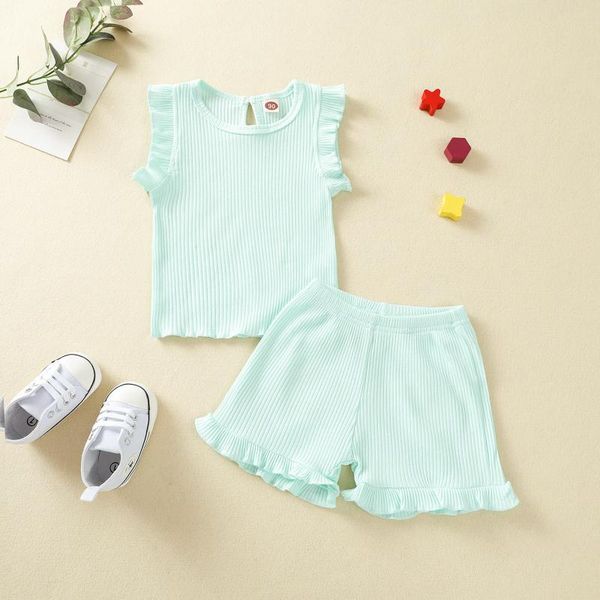 clothing sets #vw toddler infant boys girls solid ribbed o-neck sleeveless t-shirt + ruffle short summer casaul clothes, White
clothing sets #vw toddler infant boys girls solid ribbed o-neck sleeveless t-shirt + ruffle short summer casaul clothes, White
