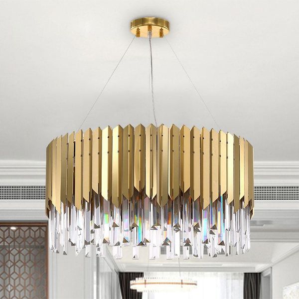 modern led chandelier for living room bedroom gold round stainless steel crystal kitchen hanging light fixture chandeliers
modern led chandelier for living room bedroom gold round stainless steel crystal kitchen hanging light fixture chandeliers