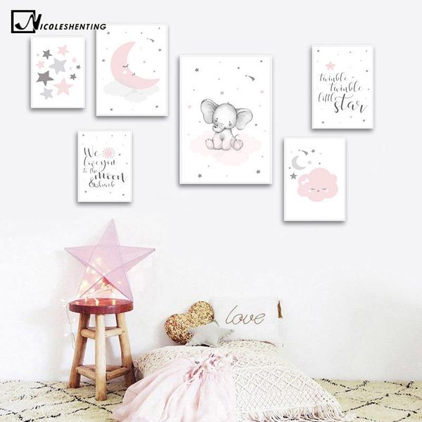 paintings pink moon elephant cartoon child poster nursery quotes art canvas print wall painting nordic kid baby girl room decor picture
paintings pink moon elephant cartoon child poster nursery quotes art canvas print wall painting nordic kid baby girl room decor picture