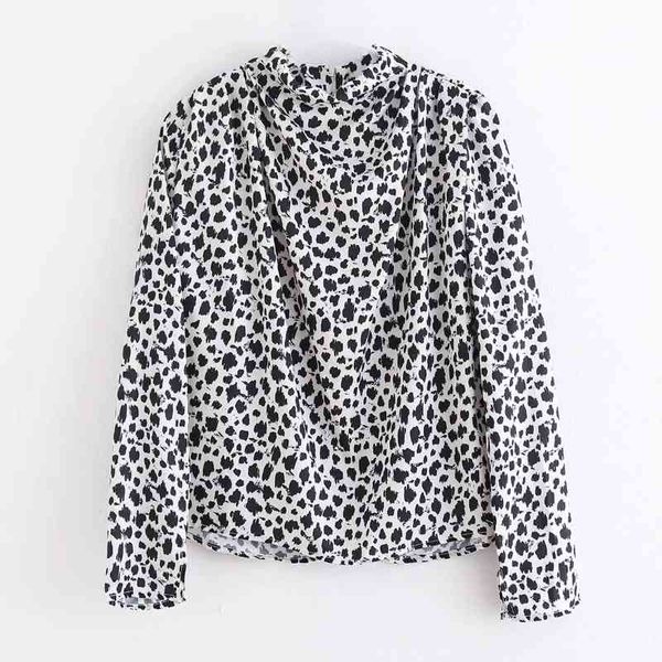 women leopard print stand collar pleated shirts female long sleeve blouses casual lady loose blusas s8260 210430, White
women leopard print stand collar pleated shirts female long sleeve blouses casual lady loose blusas s8260 210430, White