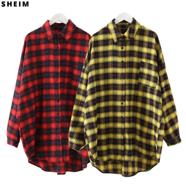 women's blouses & shirts sheining zaraing woman autumn cotton plaid women 2022 office plus size oversized clothes, White
women's blouses & shirts sheining zaraing woman autumn cotton plaid women 2022 office plus size oversized clothes, White