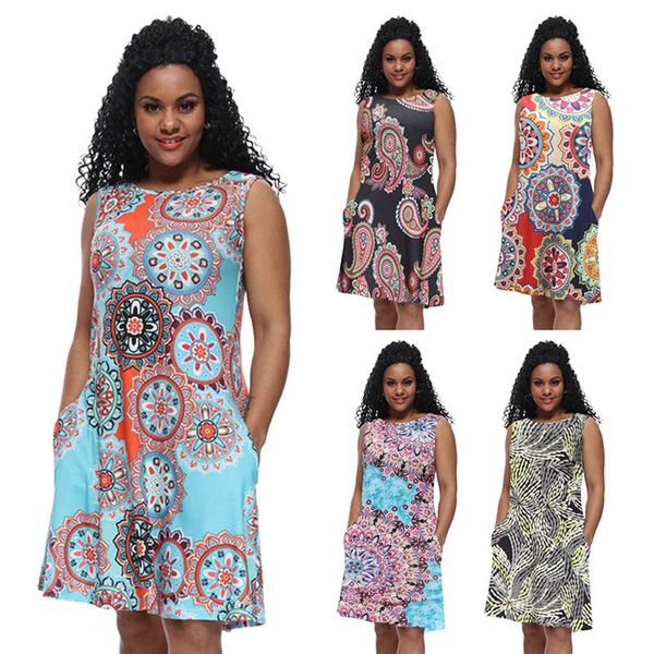 summer 2021 round neck printed sleeveless vest pocket dress knee-length casual dresses, Black;gray
summer 2021 round neck printed sleeveless vest pocket dress knee-length casual dresses, Black;gray