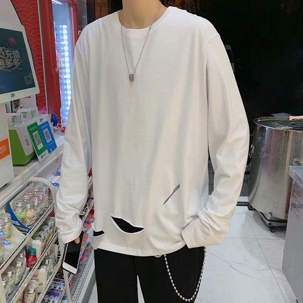 men's t-shirts men 's long sleeve t-shirt loose round neck hole pure color spring and autumn m-3xl tees casual solid full o-neck, White;black
men's t-shirts men 's long sleeve t-shirt loose round neck hole pure color spring and autumn m-3xl tees casual solid full o-neck, White;black