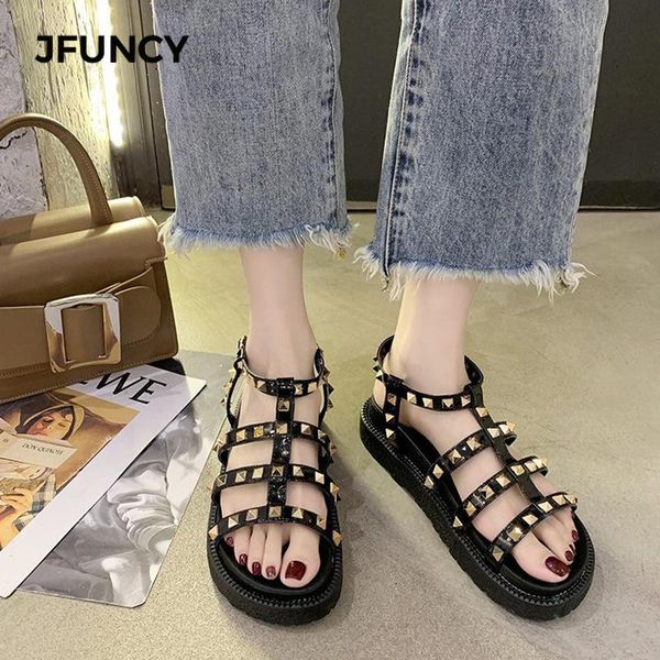 sandals jfuncy summer women buckle strap studded female shoes soft comfortable woman shoe fashion rome women's sandal, Black
sandals jfuncy summer women buckle strap studded female shoes soft comfortable woman shoe fashion rome women's sandal, Black