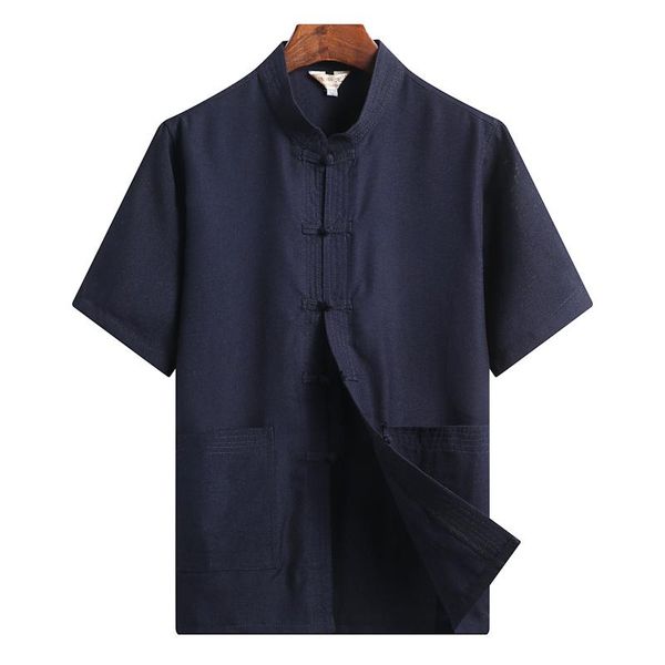 men's casual shirts plus size fashion cotton linen tang style short sleeve shirt men hanfu loose chinese traditional male top, White;black
men's casual shirts plus size fashion cotton linen tang style short sleeve shirt men hanfu loose chinese traditional male top, White;black