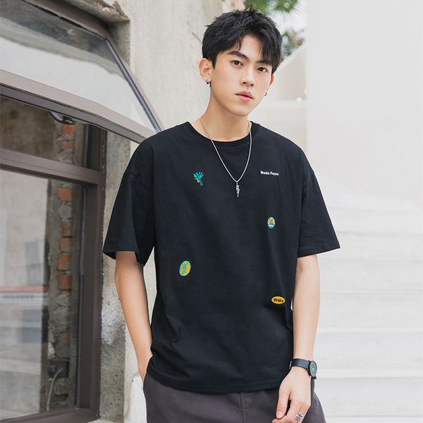2021 brand fashion shirt sleeves tee casual o neck t-shirt black white cotton summer clothes tees oversize m-5xl t-shirts, White;black
2021 brand fashion shirt sleeves tee casual o neck t-shirt black white cotton summer clothes tees oversize m-5xl t-shirts, White;black