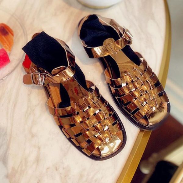 gold weaving cover toe rome sandalias mujer buckle square flats slippers retro gladiator transparent woven sandals women2021, Black
gold weaving cover toe rome sandalias mujer buckle square flats slippers retro gladiator transparent woven sandals women2021, Black