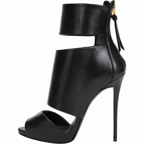 black open toe stiletto heels female summer fashion hollow short boots zipper dress evening shoes large size sandals
black open toe stiletto heels female summer fashion hollow short boots zipper dress evening shoes large size sandals