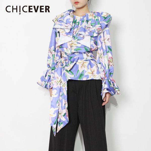 women's blouses & shirts chicever vintage patchwork ruffle shirt for women o neck long sleeve print hit color chic blouse female fashio, White
women's blouses & shirts chicever vintage patchwork ruffle shirt for women o neck long sleeve print hit color chic blouse female fashio, White