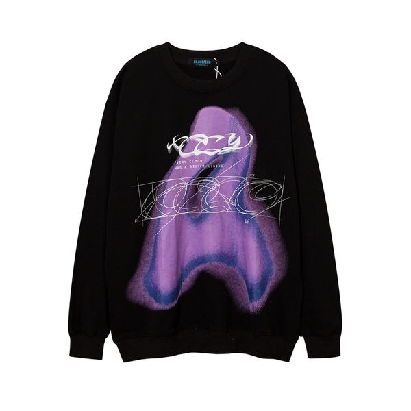 gaojiechao brand printed long sleeve pullover men's and women's same large round neck sweater youth casual top, Black
gaojiechao brand printed long sleeve pullover men's and women's same large round neck sweater youth casual top, Black