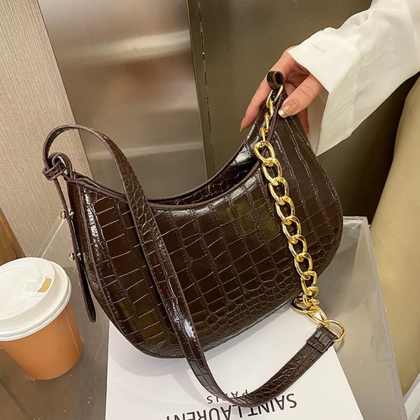 swdf vintage alligator pattern 2021 shoulder bag women pu leather half-moon female fashion chains crossbody designer armpit bag
swdf vintage alligator pattern 2021 shoulder bag women pu leather half-moon female fashion chains crossbody designer armpit bag