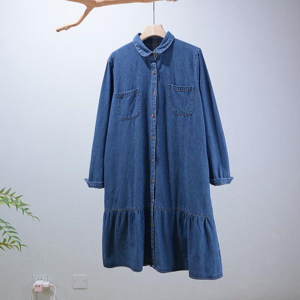 casual dresses autumn 2021 long sleeved denim dress loose preppy style single breasted xy2, Black;gray
casual dresses autumn 2021 long sleeved denim dress loose preppy style single breasted xy2, Black;gray
