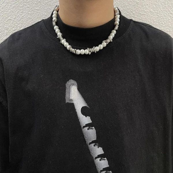 chains dark wind original niche rocky punk rap trend pearl necklace ins thorn men and women, Silver
chains dark wind original niche rocky punk rap trend pearl necklace ins thorn men and women, Silver
