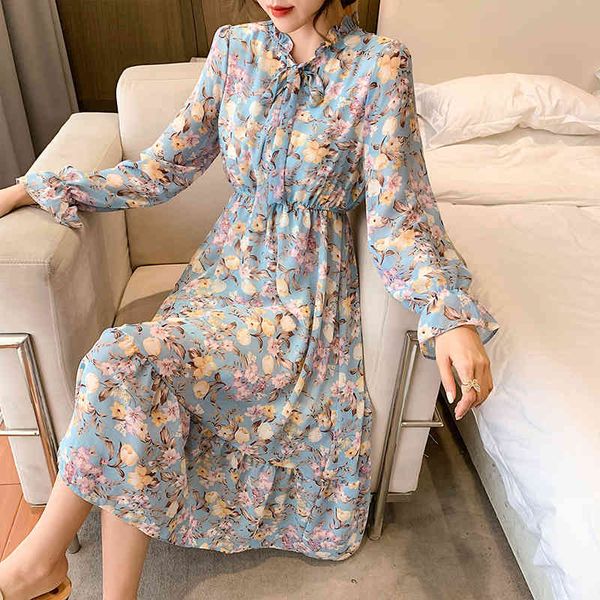 spring floral chiffon dress female bowknot pleated french sweet and gentle wind temperament skirt 210429, Black;gray
spring floral chiffon dress female bowknot pleated french sweet and gentle wind temperament skirt 210429, Black;gray