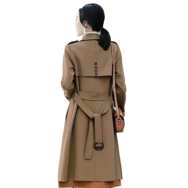 high end trench coat spring fall double breasted long women windbreaker elegant office ladies overcoat with belt khaki black 702 women', Tan;black
high end trench coat spring fall double breasted long women windbreaker elegant office ladies overcoat with belt khaki black 702 women', Tan;black