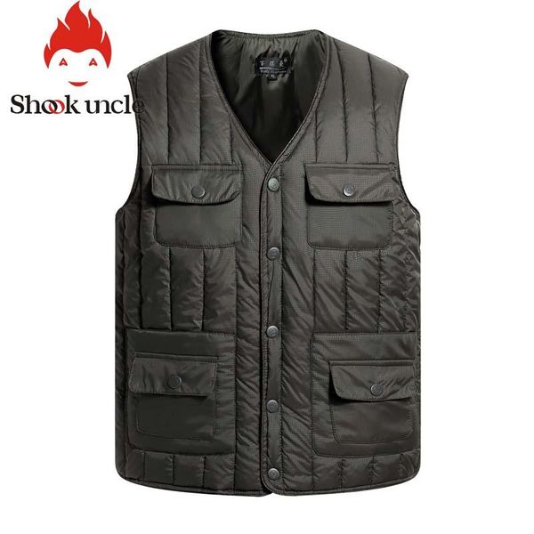 men's vests casual multi pocket man vest down cotton men winter warm sleeveless jacket v-neck button waistcoat windproof male, Black;white
men's vests casual multi pocket man vest down cotton men winter warm sleeveless jacket v-neck button waistcoat windproof male, Black;white